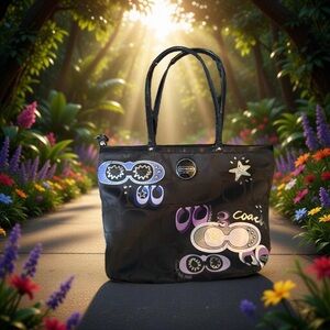 Coach Daisy Pop Optic Signature Appliqué Tote Bag